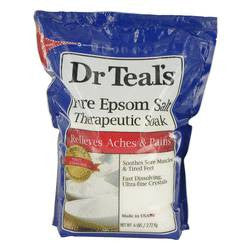 Dr Teal's Pure Epsom Salt Therapeutic Soak Soothes Sore Muscles & Tired Feet Fast Dissolving Ultra-fine crystals By Dr Teal's