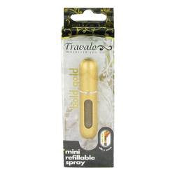 Travalo Travel Spray Mini Travel Refillable Spray with Cap Refills from Any Fragrance Bottle (Gold) By Travalo